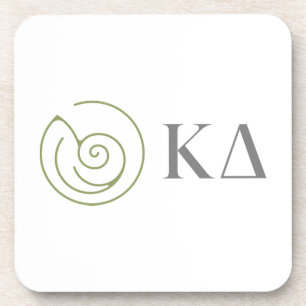 Kappa Delta Sorority Greek Letters Logo Design Beverage Coaster