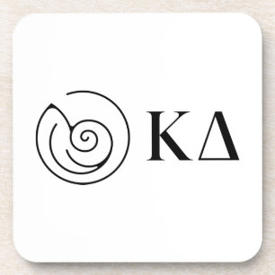 Kappa Delta Sorority Greek Letters Logo Design Beverage Coaster