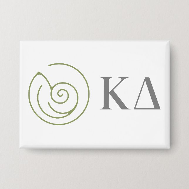 Kappa Delta Sorority Greek Letters Logo Design Button (Front)