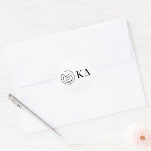 Kappa Delta Sorority Greek Letters Logo Design Classic Round Sticker