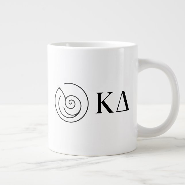 Kappa Delta Sorority Greek Letters Logo Design Giant Coffee Mug (Right)