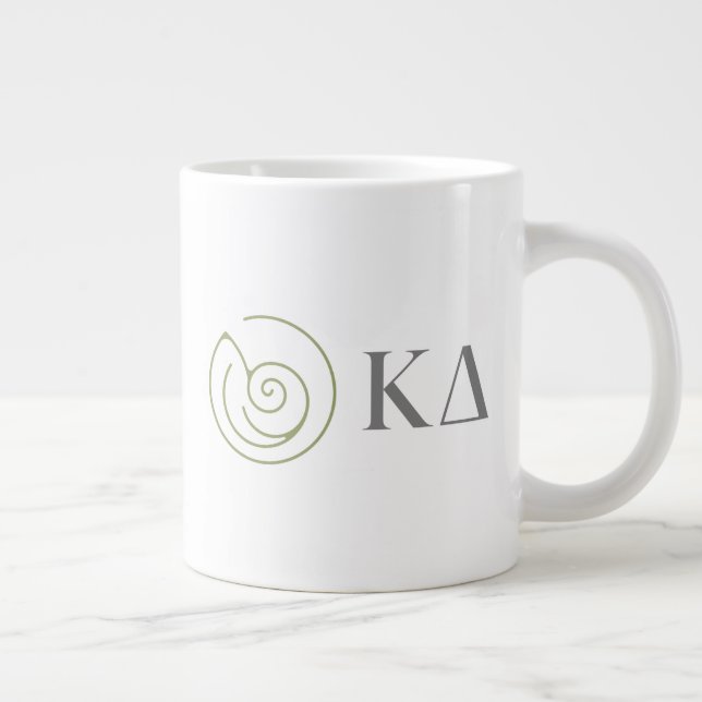 Kappa Delta Sorority Greek Letters Logo Design Giant Coffee Mug (Right)