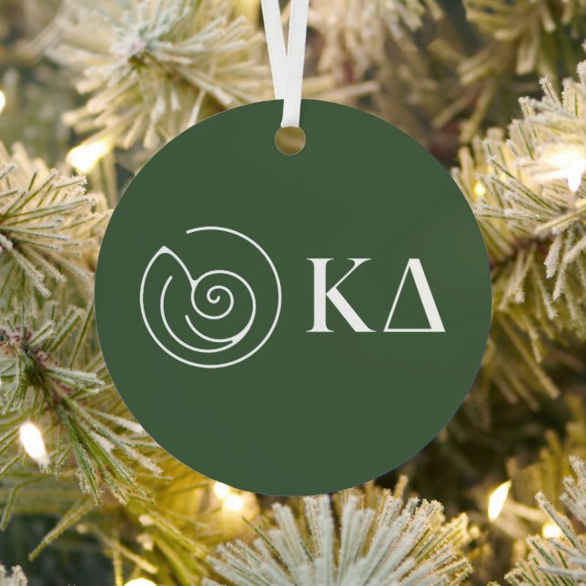 Kappa Delta Sorority Greek Letters Logo Design Metal Ornament (Insitu)