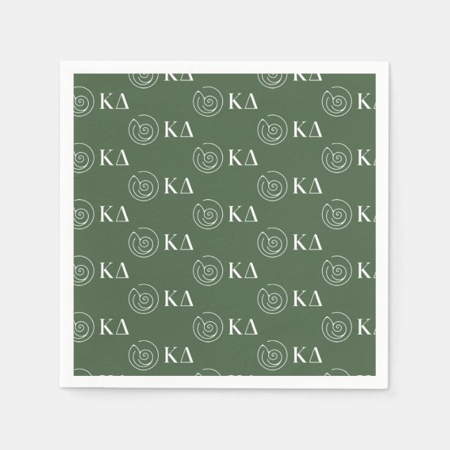Kappa Delta Sorority Greek Letters Logo Design Napkins (Front)