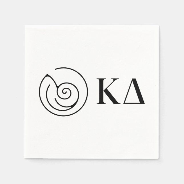 Kappa Delta Sorority Greek Letters Logo Design Napkins (Front)