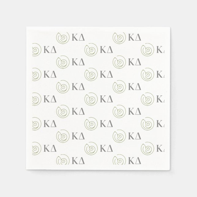 Kappa Delta Sorority Greek Letters Logo Design Napkins (Front)