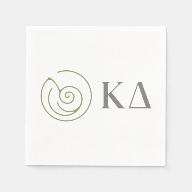 Kappa Delta Sorority Greek Letters Logo Design Napkins (Front)