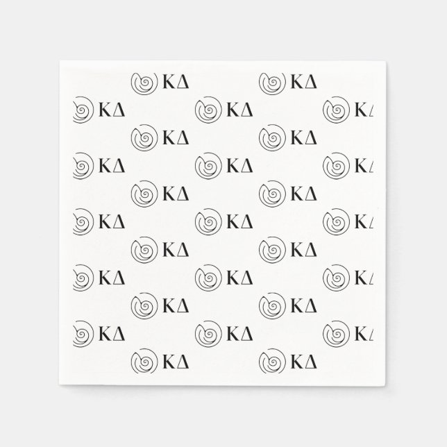 Kappa Delta Sorority Greek Letters Logo Design Napkins (Front)