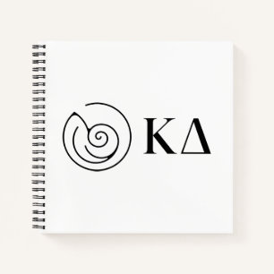 Kappa Delta Sorority Greek Letters Logo Design Notebook