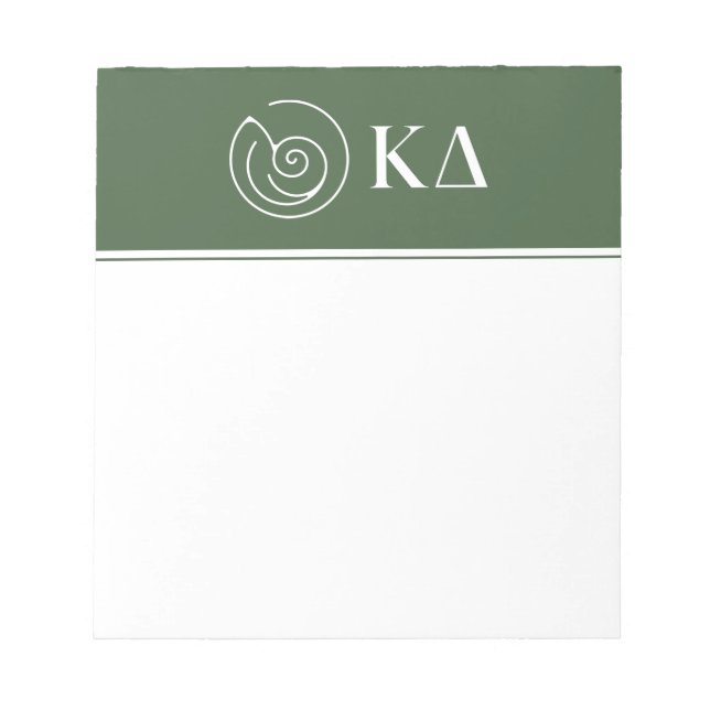Kappa Delta Sorority Greek Letters Logo Design Notepad (Front)