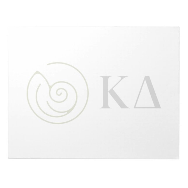 Kappa Delta Sorority Greek Letters Logo Design Notepad (Front)