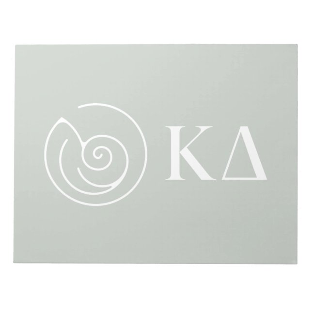 Kappa Delta Sorority Greek Letters Logo Design Notepad (Front)
