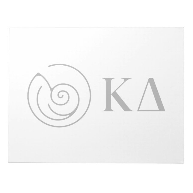 Kappa Delta Sorority Greek Letters Logo Design Notepad (Front)