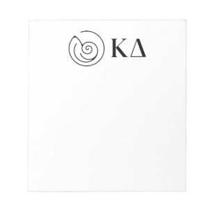 Kappa Delta Sorority Greek Letters Logo Design Notepad