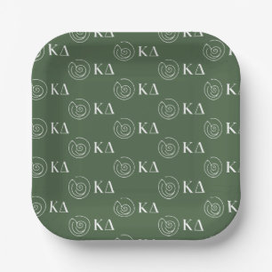 Kappa Delta Sorority Greek Letters Logo Design Paper Plates