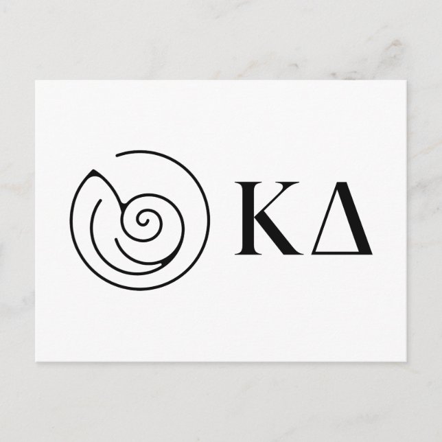 Kappa Delta Sorority Greek Letters Logo Design Postcard (Front)
