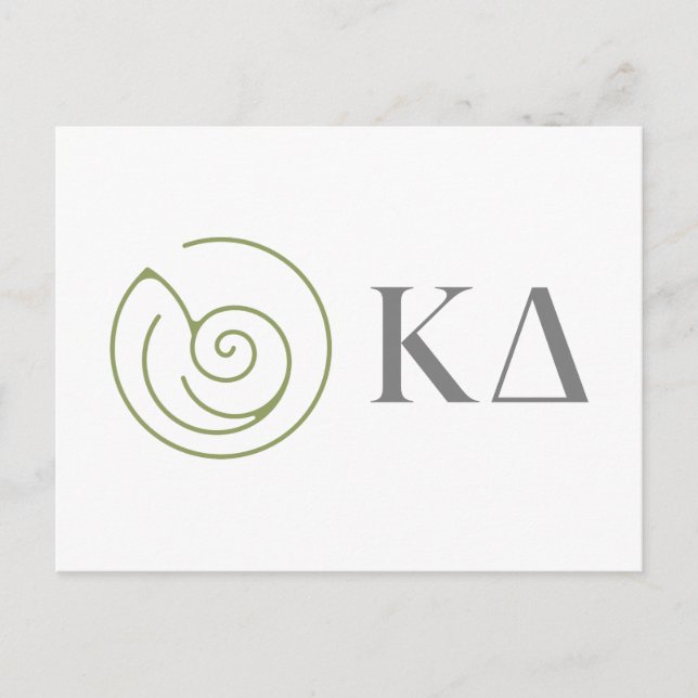 Kappa Delta Sorority Greek Letters Logo Design Postcard (Front)