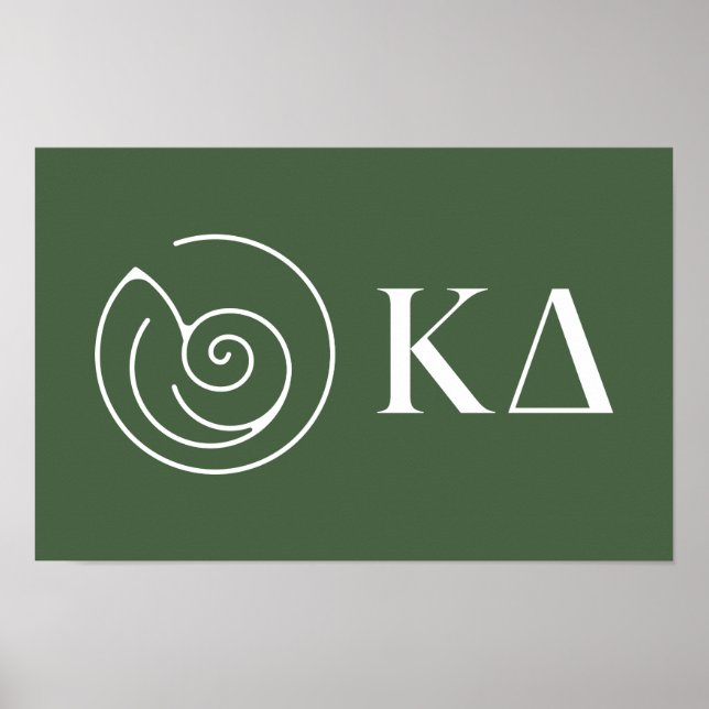 Kappa Delta Sorority Greek Letters Logo Design Poster (Front)
