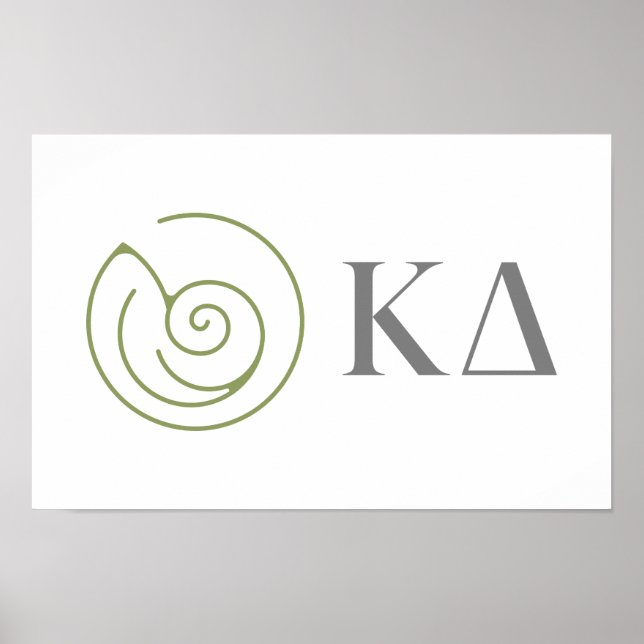 Kappa Delta Sorority Greek Letters Logo Design Poster (Front)