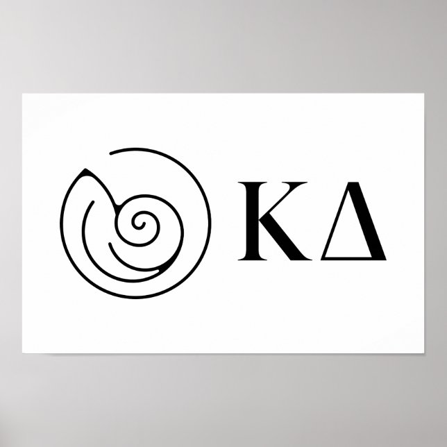 Kappa Delta Sorority Greek Letters Logo Design Poster (Front)