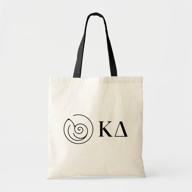 Kappa Delta Sorority Greek Letters Logo Design Tote Bag (Front)