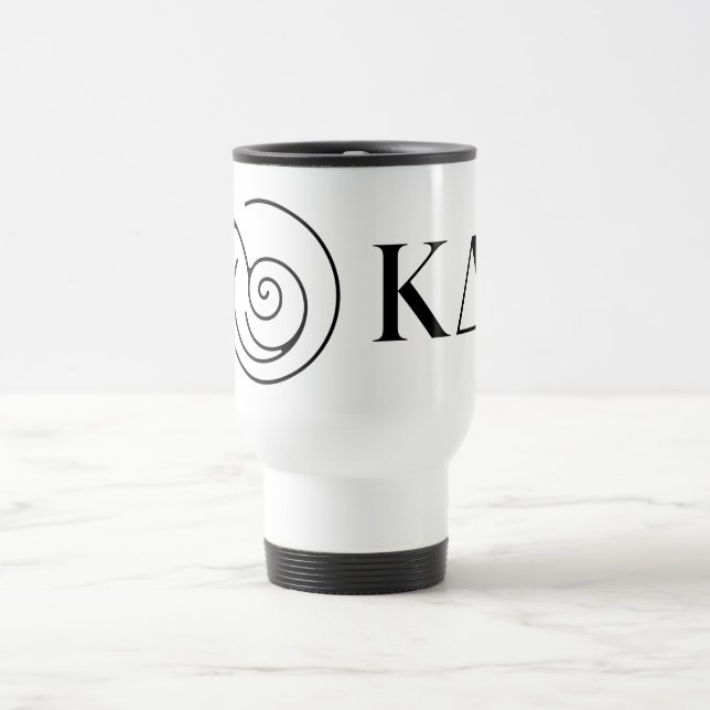 Kappa Delta Sorority Greek Letters Logo Design Travel Mug (Center)