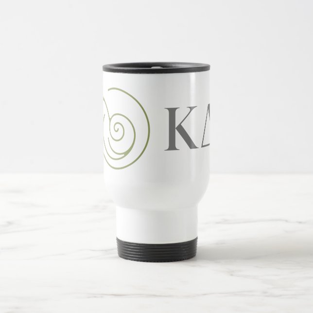 Kappa Delta Sorority Greek Letters Logo Design Travel Mug (Center)