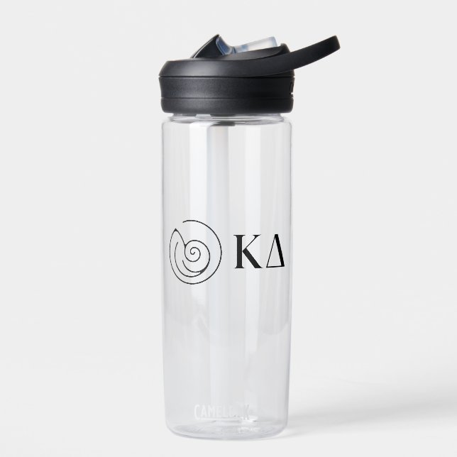 Kappa Delta Sorority Greek Letters Logo Design Water Bottle (Left)
