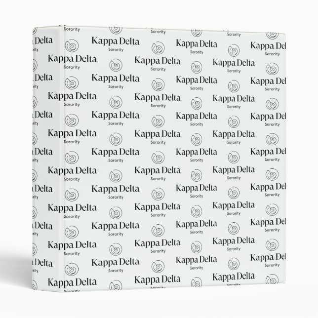 Kappa Delta Sorority Official Logo 3 Ring Binder (Front/Spine)