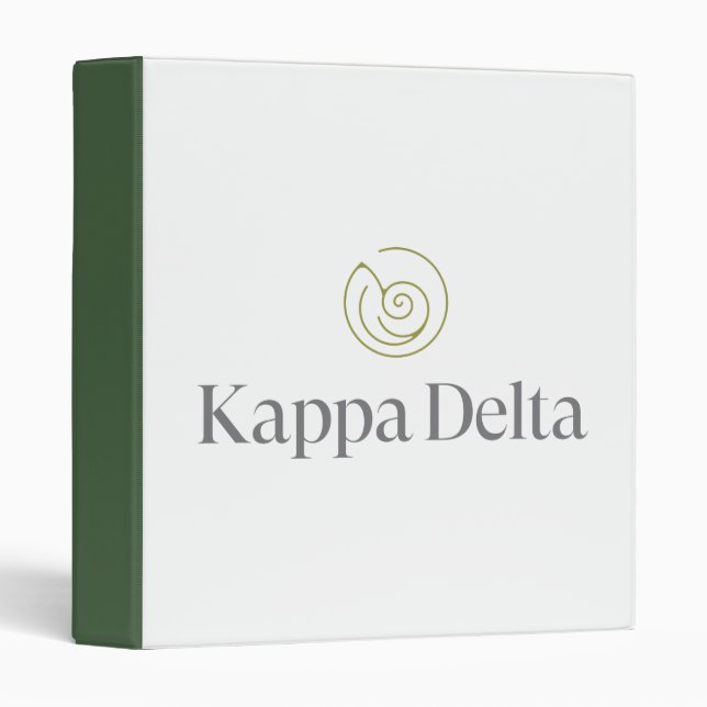 Kappa Delta Sorority Official Logo 3 Ring Binder (Front/Spine)