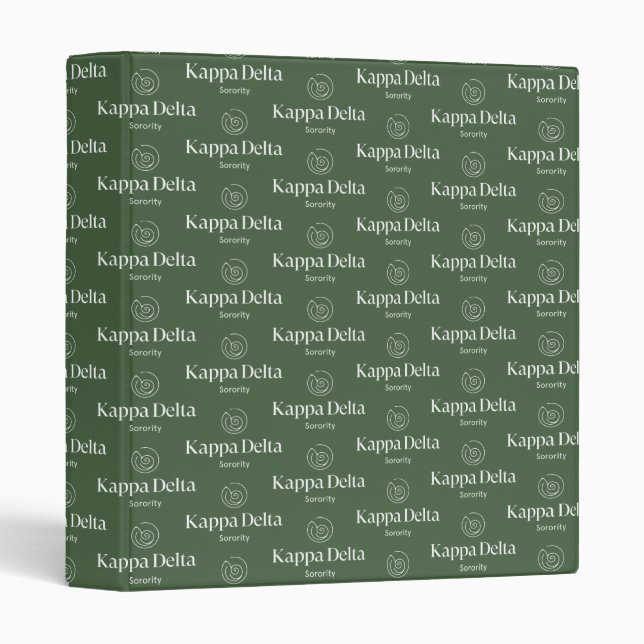 Kappa Delta Sorority Official Logo 3 Ring Binder (Front/Spine)