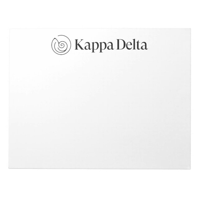 Kappa Delta Sorority Official Logo Design 3 Notepad (Front)