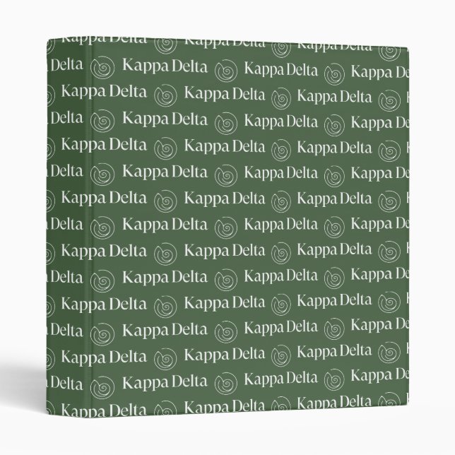 Kappa Delta Sorority Official Logo Design 3 Ring Binder (Front/Spine)