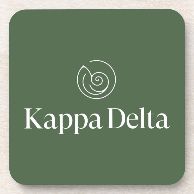 Kappa Delta Sorority Official Logo Design Beverage Coaster (Front)