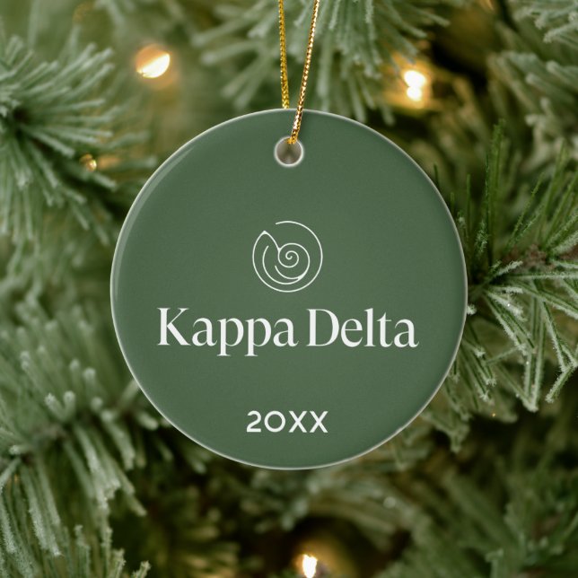 Kappa Delta Sorority Official Logo Design Ceramic Ornament (Tree)