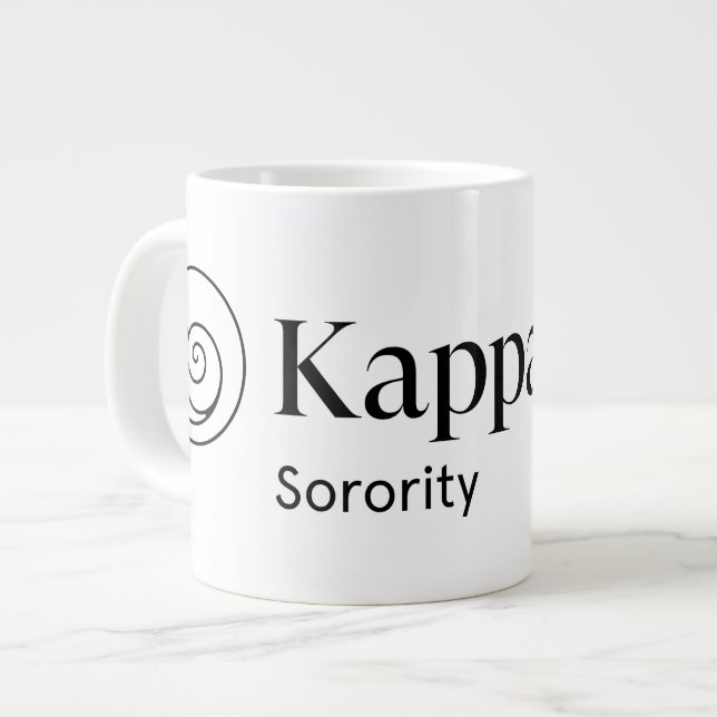 Kappa Delta Sorority Official Logo Design Giant Coffee Mug (Front Left)