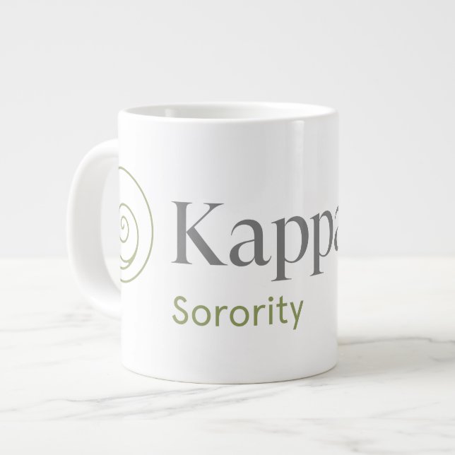 Kappa Delta Sorority Official Logo Design Giant Coffee Mug (Front Left)