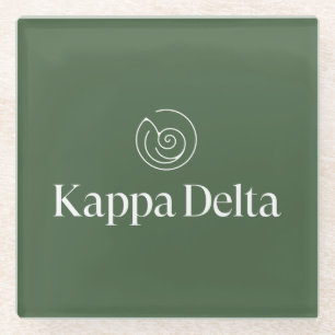 Kappa Delta Sorority Official Logo Design Glass Coaster