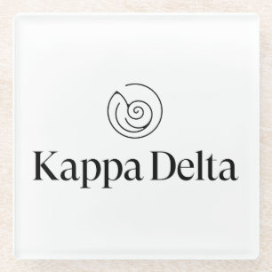 Kappa Delta Sorority Official Logo Design Glass Coaster