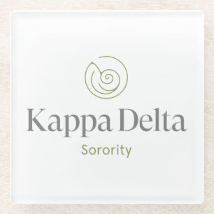 Kappa Delta Sorority Official Logo Design Glass Coaster