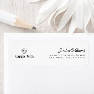 Kappa Delta Sorority Official Logo Design Label