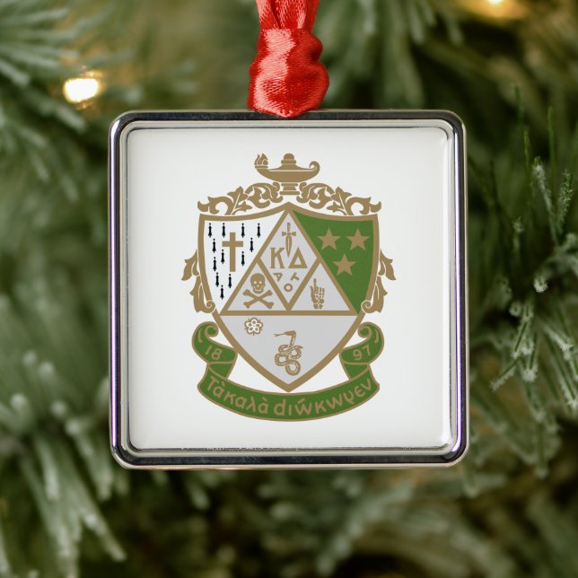 Kappa Delta Sorority Official Logo Design Metal Ornament (Tree)