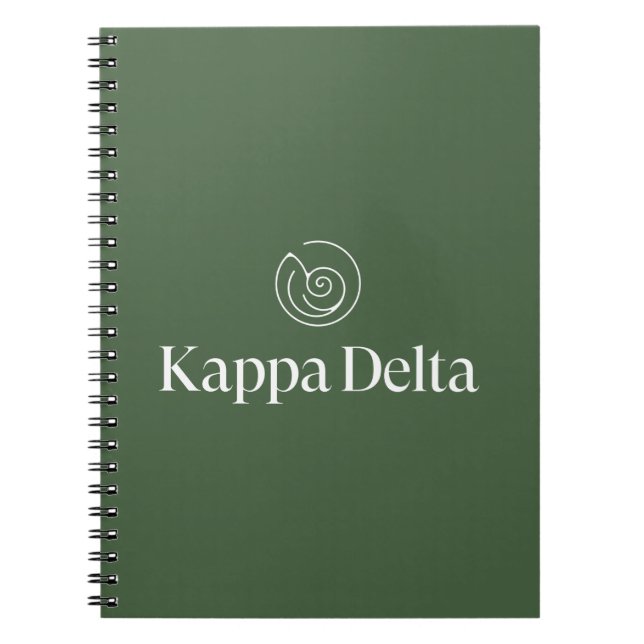 Kappa Delta Sorority Official Logo Design Notebook (Front)