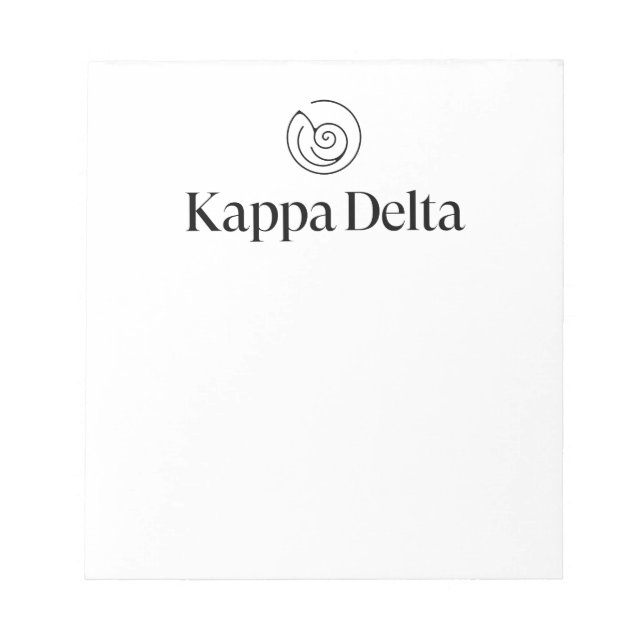 Kappa Delta Sorority Official Logo Design Notepad (Front)