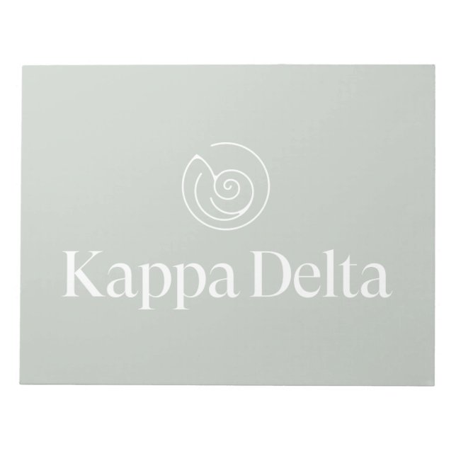 Kappa Delta Sorority Official Logo Design Notepad (Front)