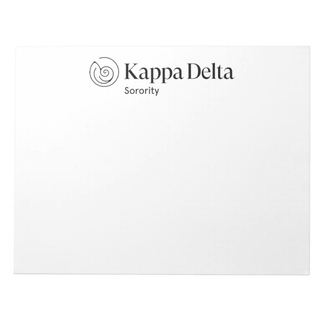 Kappa Delta Sorority Official Logo Design Notepad (Front)