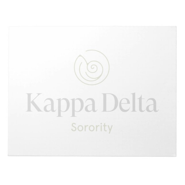 Kappa Delta Sorority Official Logo Design Notepad (Front)