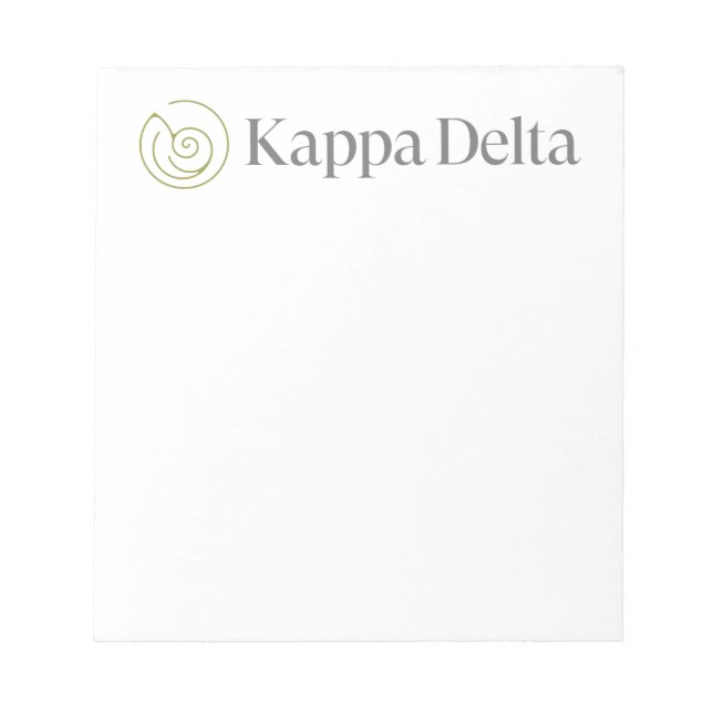 Kappa Delta Sorority Official Logo Design Notepad (Front)