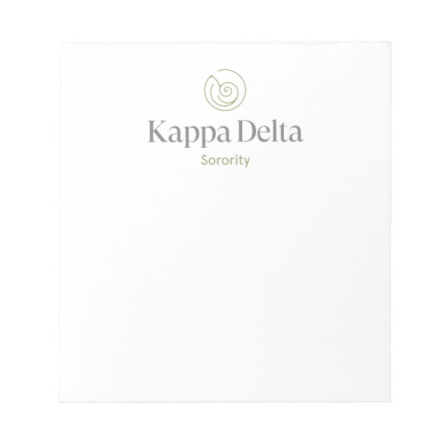 Kappa Delta Sorority Official Logo Design Notepad (Front)