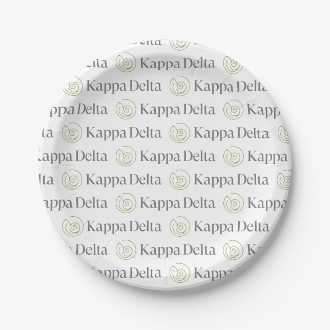 Kappa Delta Sorority Official Logo Design Paper Plates (Front)
